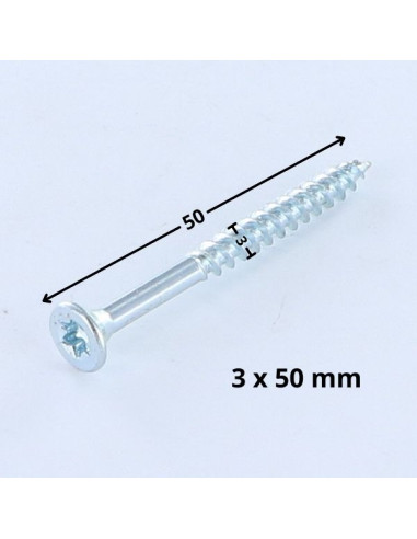 1 x Puuruuvi uppokantainen TORX T10 3X50...