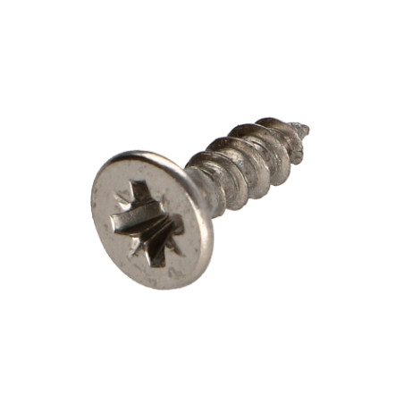 1 x Puuruuvi uppokantainen Pozi PZ10 3,5 x 20 Kokonaan kierteytetty Nikkelöity teräs