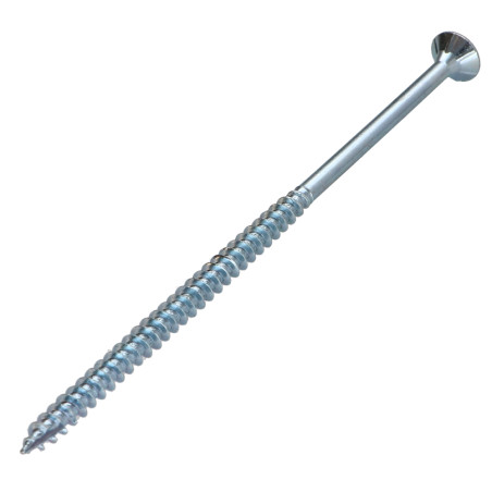 1 x "Puu- ja lastulevyruuvi uppokantainen Uritettu 5X120 Kierteytetty kohteessa 70 TORX T25 Sinkitty teräs "Halkeamista