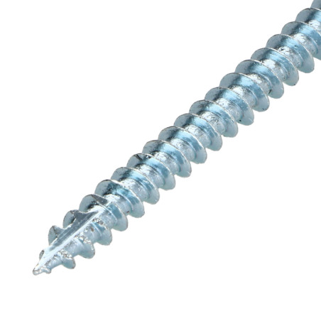 1 x "Puu- ja lastulevyruuvi uppokantainen Uritettu 5X120 Kierteytetty kohteessa 70 TORX T25 Sinkitty teräs "Halkeamista