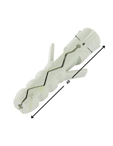1 x Kiinnitystulppa Nailon 8x40 Ilman Laippa