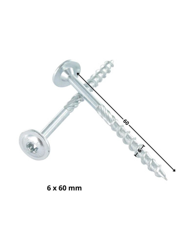 1 x "Puu- ja lastulevyruuvi Levypää TORX T30...