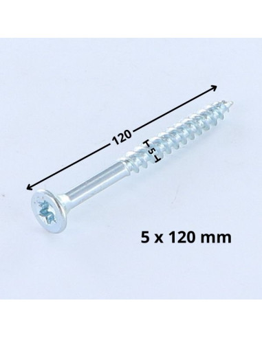 1 x Puuruuvi uppokantainen TORX T25 5X120...