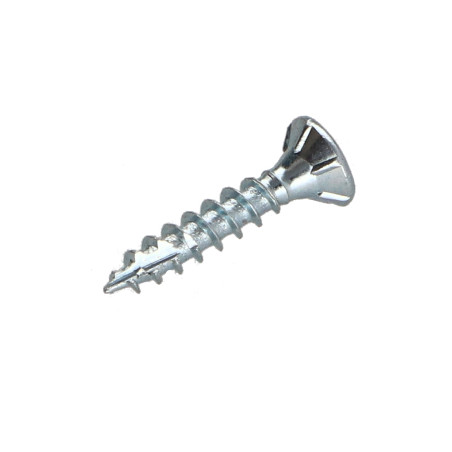 1 x "Puu- ja lastulevyruuvi uppokantainen Uritettu 3,5 x 16 TORX T15 Sinkitty teräs Kokonaan kierteytetty "Halkeamista