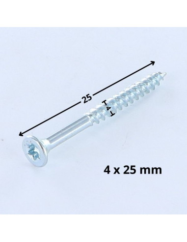 1 x Puuruuvi uppokantainen TORX T20 4X25...
