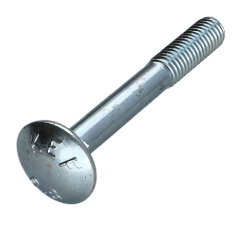 1 x Pyöreä neliöpää laipalla M10X140 Osittain kierteytetty Sinkitty teräs