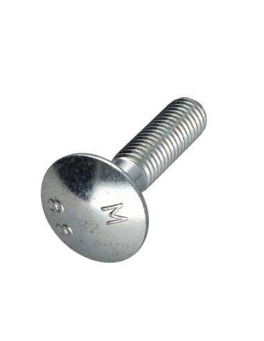 1 x Pyöreä neliöpää laipalla M8X35 Osittain...