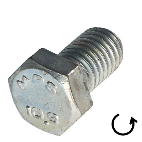 1 x Metalliruuvit Kuusiopää TH Kierre Vasen M10X16 Luokka 10.9 geomet-teräs