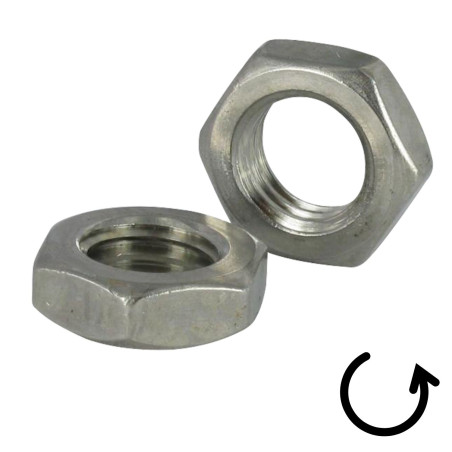 1 x Matala kuusiokolomutteri hm/lukkomutteri Kierre vasemmalle M12 Hienokierre Kierrepituus: 125 mm Ruostumaton teräs A2