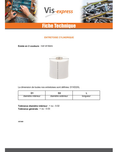 1 x Väliholkki Lieriömäinen 8,7 x 11 x 9 Musta...