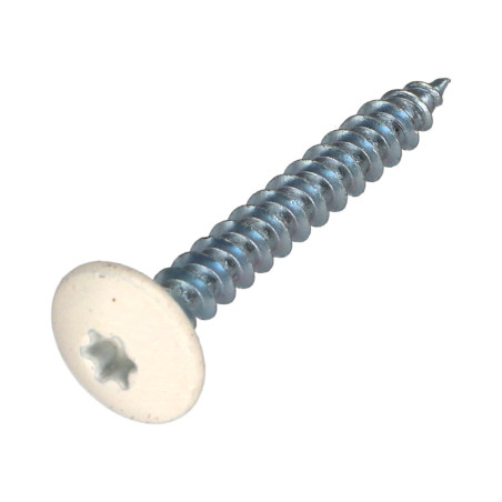 1 x Ruuvi Sarana 4,5x35 Kokonaan kierteytetty TORX T20 Sinkitty teräs RAL 9010 puhtaanvalkoinen