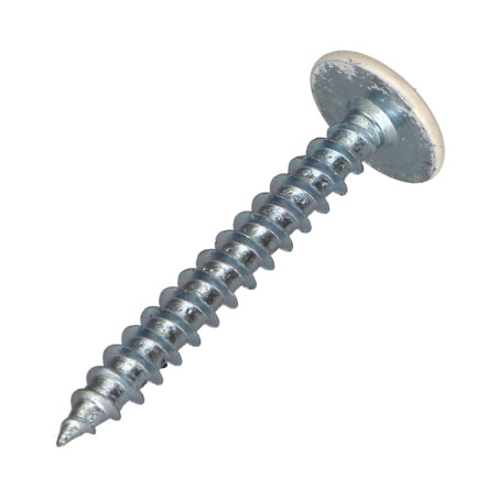 1 x Ruuvi Sarana 4,5x35 Kokonaan kierteytetty TORX T20 Sinkitty teräs RAL 9010 puhtaanvalkoinen