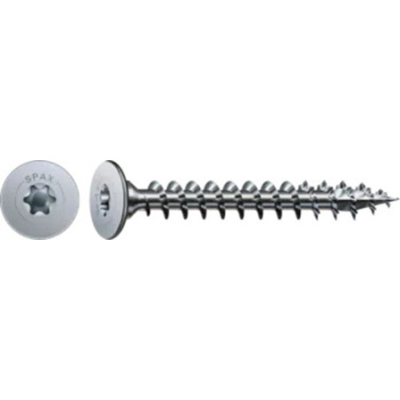 1 x Spax Puuruuvi Litteä pää 4X25 Kokonaan kierteytetty TORX T20 4CUT WIROX