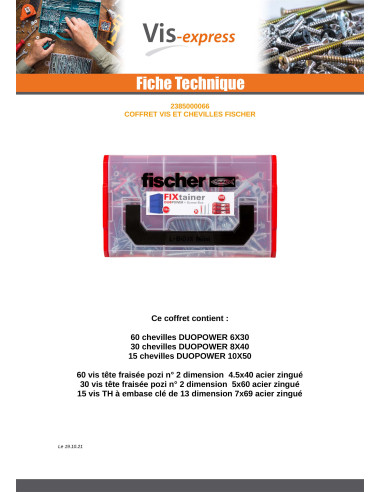 1 x Valikoima: Ruuvi ja Kiinnitystulppa Fischer...