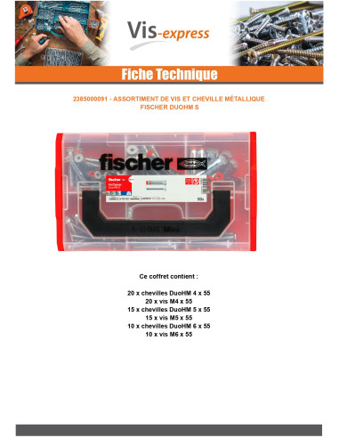 1 x Valikoima: Ruuvi ja Kiinnitystulppa...
