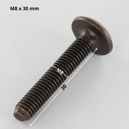 1 x Metalliruuvit litteällä päällä Avain 5 HC5 M8X30 pronssi teräs