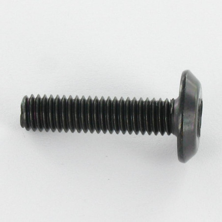 1 x Metalliruuvit litteällä päällä Avain 4 HC4 M6X30 Musta sinkitty teräs