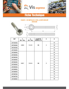 Metalliruuvit to Silmukka M16X75 Kierteytetty kohteessa... 2