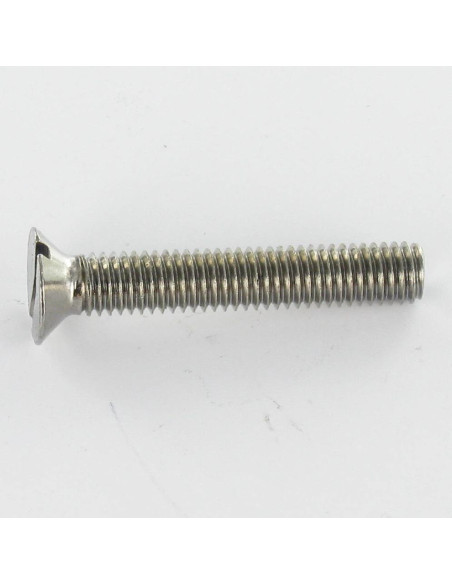 1 x Metalliruuvit Nikkelöity messinki uppokantainen Halkaistu M4X50