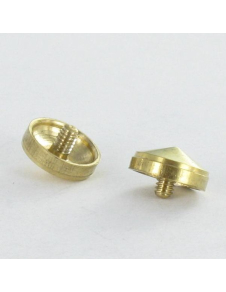 1 x Suojus Kartiomainen Messinki 30 Häntä M3 Kierrepituus: 60 mm