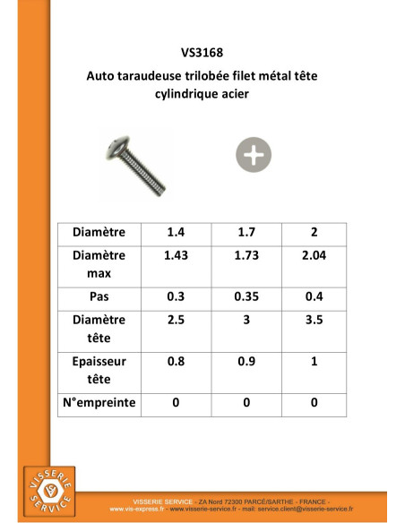 1 x Itsekierteittävä ruuvi Kierre Metallit Lieriöpää Phillips M2X10 Sinkitty teräs mikroruuvi