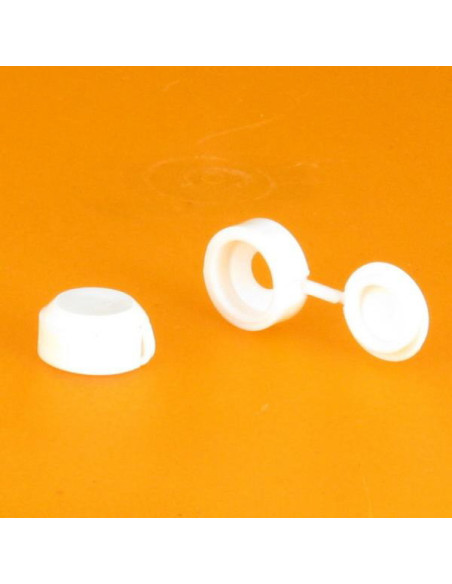 1 x Cache vis Nylon Blanc Pour Vis 5