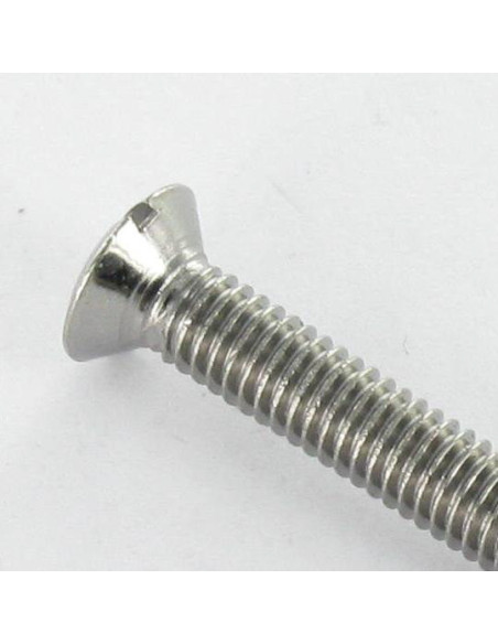 1 x Metalliruuvit Messinkikromi Kupumainen uppokanta Halkaistu M4X16