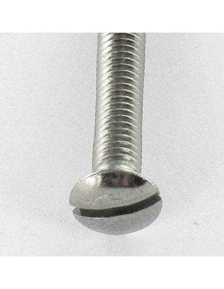 1 x Metalliruuvit Messinkikromi Kupumainen uppokanta Halkaistu M4X35