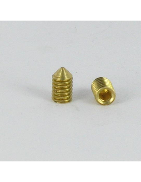 1 x Metalliruuvit Messinki Päätön kuusiokoloruuvi (sthc / sans tête six pans creux) Avain 2 HC2 M4X6 Terämäinen