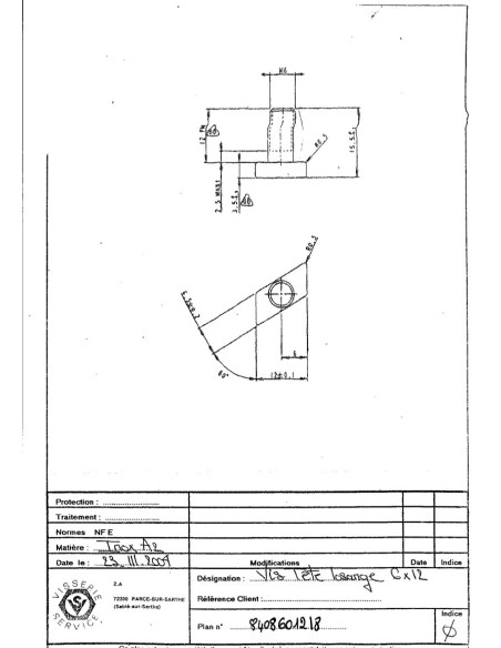 1 x Metalliruuvit Pää Neljäkäs M6X12 Ruostumaton teräs A2