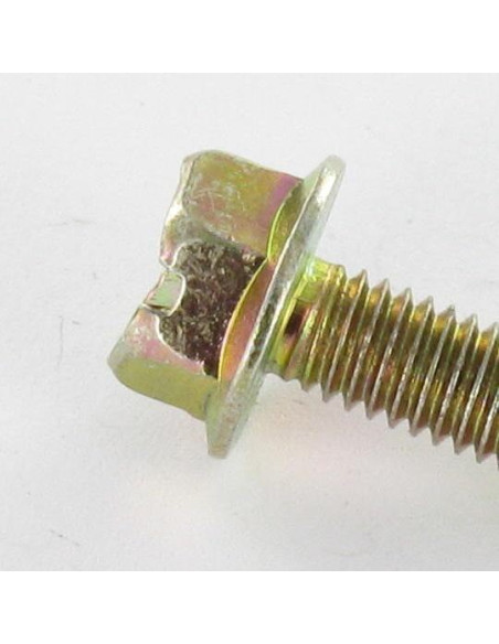 1 x Metalliruuvit Kuusiopää TH M5X18 Laippakanta 11 Halkaistu Dikromattu