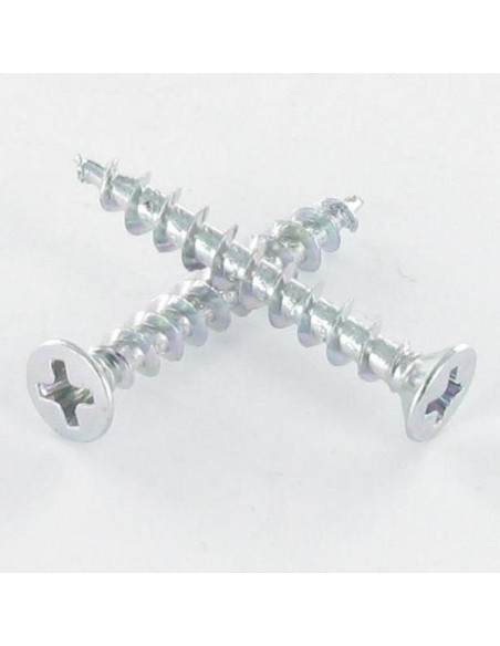1 x PVC-ruuvi Kupumainen uppokanta Phillips 4.3X22 sinkitty cr3 96 suolasumutuntia ilman punaruostetta