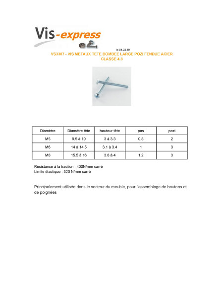 1 x Metalliruuvit Pää Kupumainen Suuri Pozi PZ11 / Halkaistu M6X35 Sinkitty teräs