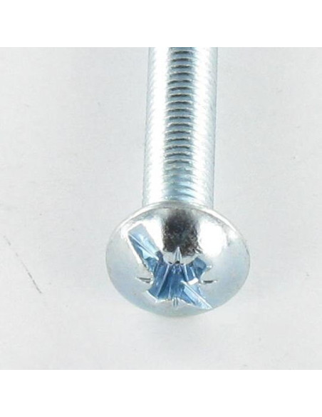 1 x Metalliruuvit Pää Kupumainen Suuri Pozi PZ11 / Halkaistu M8X15 Sinkitty teräs