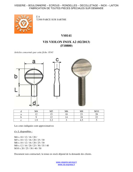 1 x Ruuvi VIULU M10X50 Ruostumaton teräs A2