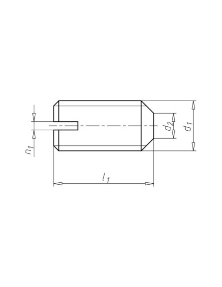 1 x Metalliruuvit Päätön Halkaistu Kartiomainen pää Ruostumaton teräs A2 M8X16