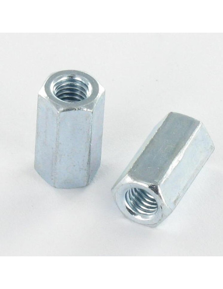 1 x Väliholkki Kuusikulmainen Naaras naaras M4 7X25 Kierteytetty kohteessa 10/10 Sinkitty teräs