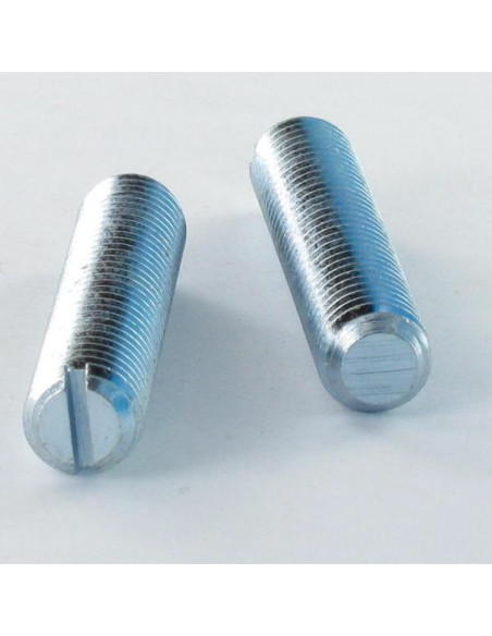 1 x Metalliruuvit Päätön Halkaistu M10X40 Litteä pää Dikromattu