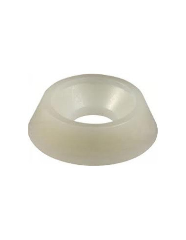 1 x Kartioaluslevy 8x22x6 V.TF M8 svart nylon