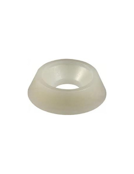 1 x Kartioaluslevy 8x22x6 V.TF M8 svart nylon