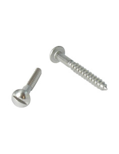 Puuruuvi Ruostumaton teräs A2 Pyöreä pää Halkaistu 4X25