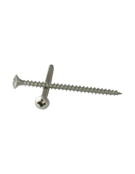 1 x Puuruuvi Ruostumaton teräs A2 Kupumainen uppokanta Pozi 4X25