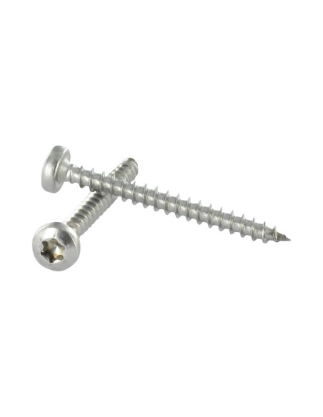 1 x Puuruuvi Ruostumaton teräs A2 Pyöreä pää 5x50 TORX T25