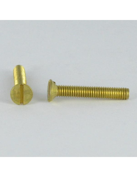 1 x Metalliruuvit Messinki uppokantainen Halkaistu M6X40