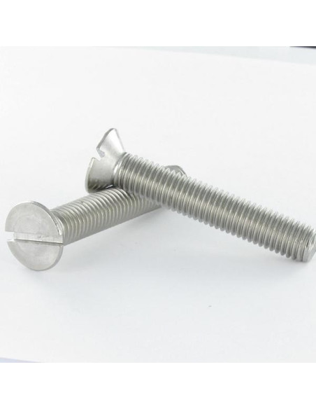 1 x Metalliruuvit uppokantainen Halkaistu M4X50 Ruostumaton teräs A4