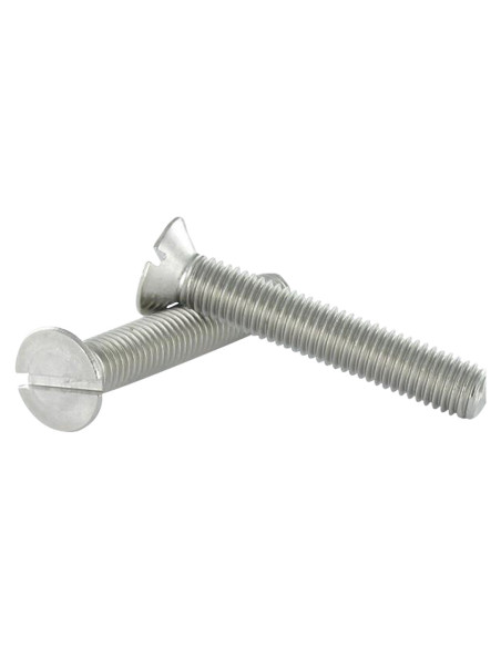 1 x Metalliruuvit uppokantainen Halkaistu M5X16 Ruostumaton teräs A4