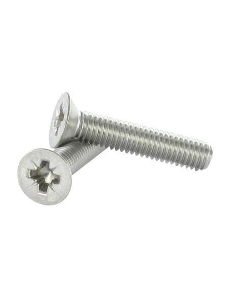 1 x Metalliruuvit uppokantainen Pozi M3X20 Ruostumaton teräs A4 mikroruuvi