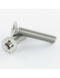Metalliruuvit uppokantainen Pozi M5X20 Ruostumaton teräs A4