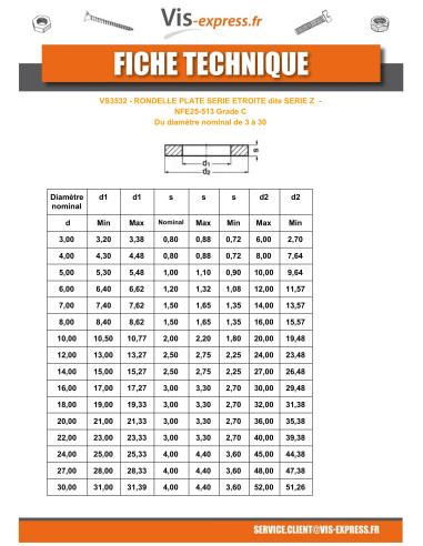 1 x Aluslevy Litteä M8X16X1.5 Z Nikkelöity...