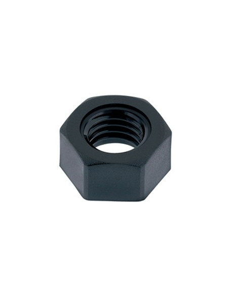 1 x Mutteri svart nylon Kuusikulmainen HU M24